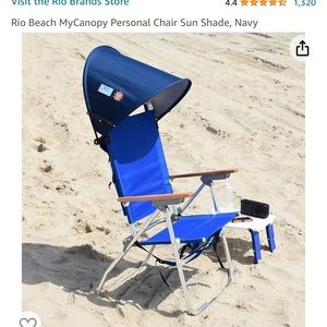 Beach MyCanopy Personal Chair Sun Shade, Navy